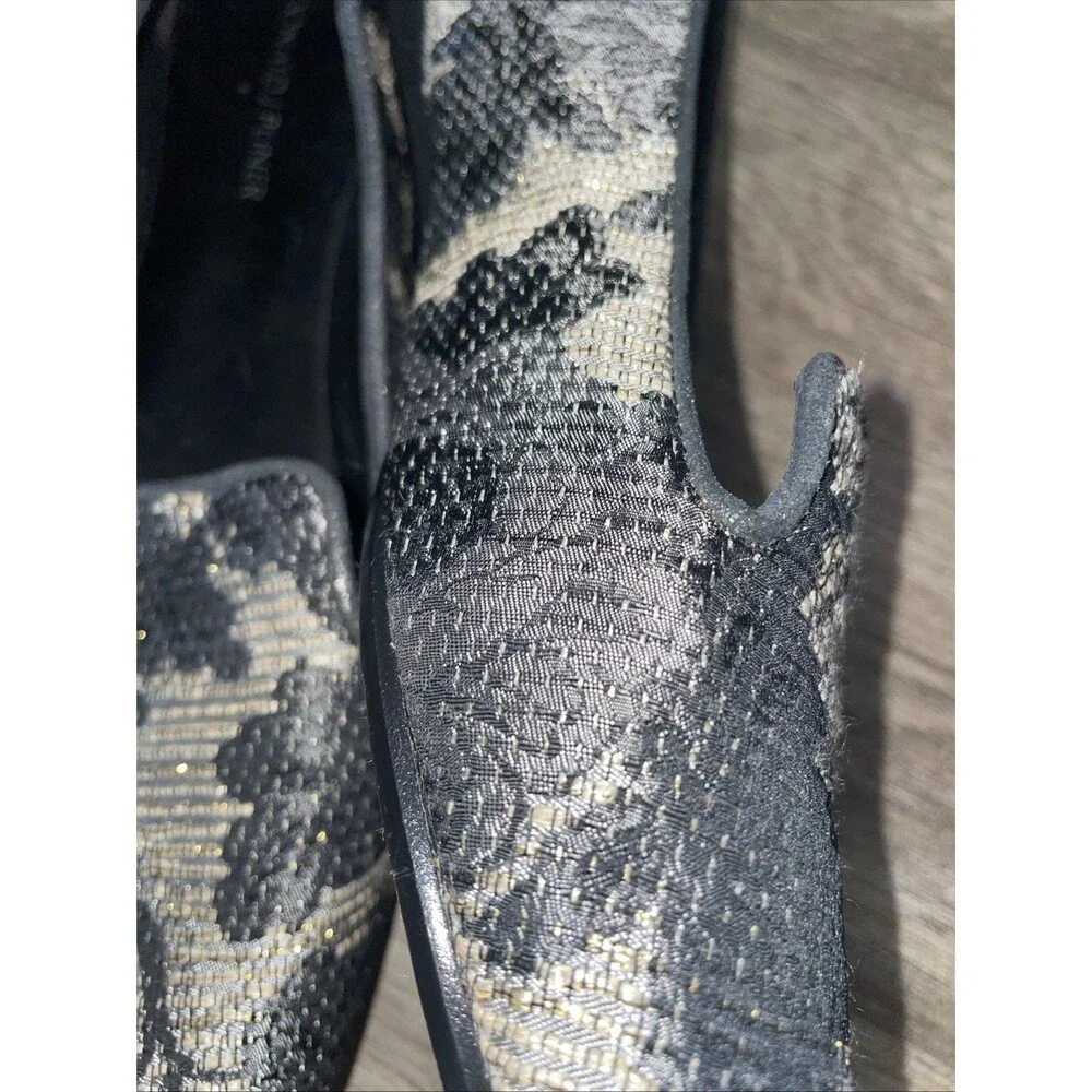 Donald Pliner Women's Metallic Brocade Slip On Shoes Size 11M Dendasp